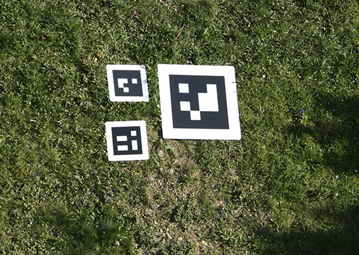 Photogrammetry markers from above